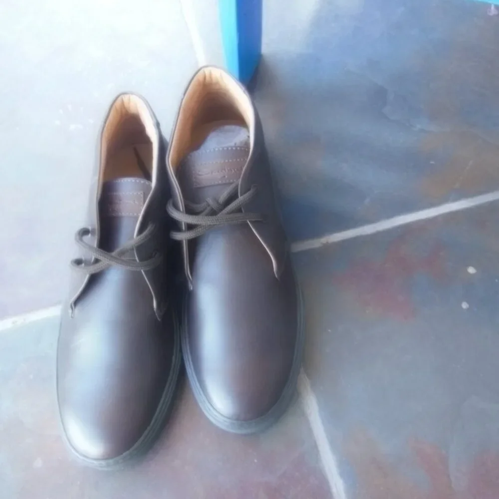 New Authentic Santoni High Top Luxury Leather Shoes Brown Italy UK 11 US 12 - Picture 14 of 14
